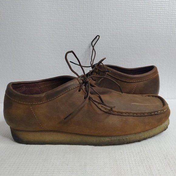 Clarks Mens Originals Wallabee Brown Leather Lace Up Chukka Boots 11826 Sz 11 M